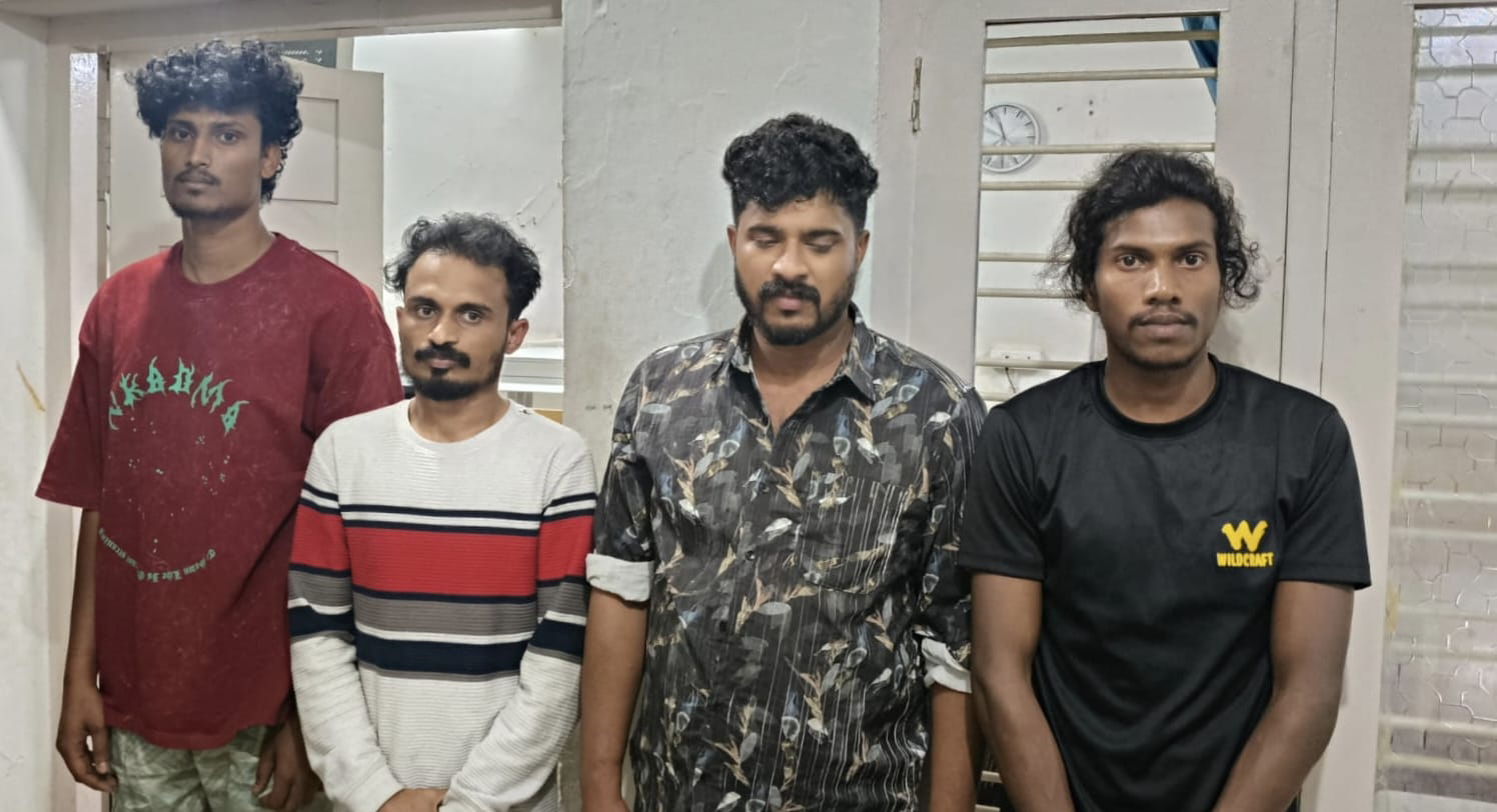 എം.ഡി.എം.എ യുമായി 4 യുവാക്കൾ പിടിയിൽ