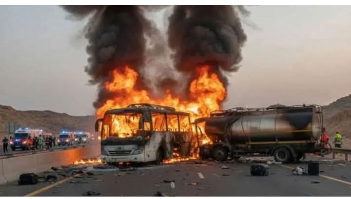 സൗദിയിലെ ബസ് അപകടം; മരിച്ച 45 ഇന്ത്യന്‍ തീര്‍ഥാടകരുടെയും മൃതദേഹങ്ങള്‍ മദീനയില്‍ സംസ്‌കരിച്ചു