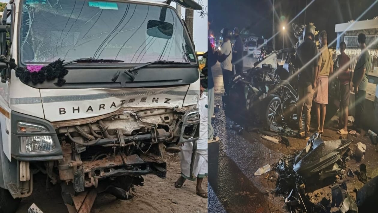 കോഴിക്കോട് രാമനാട്ടുകരയിൽ കാറും ലോറിയും കൂട്ടിയിടിച്ച് അപകടം: നാല് യുവാക്കൾക്ക് ദാരുണാന്ത്യം