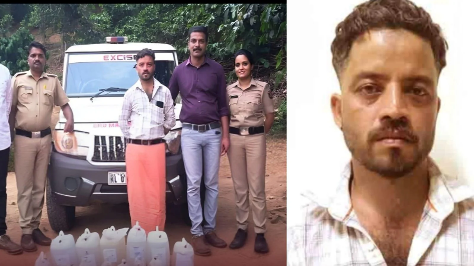 മാനന്തവാടിയിൽ 55 ലിറ്റർ ചാരായവുമായി യുവാവ് എക്സൈസ് പിടിയിൽ