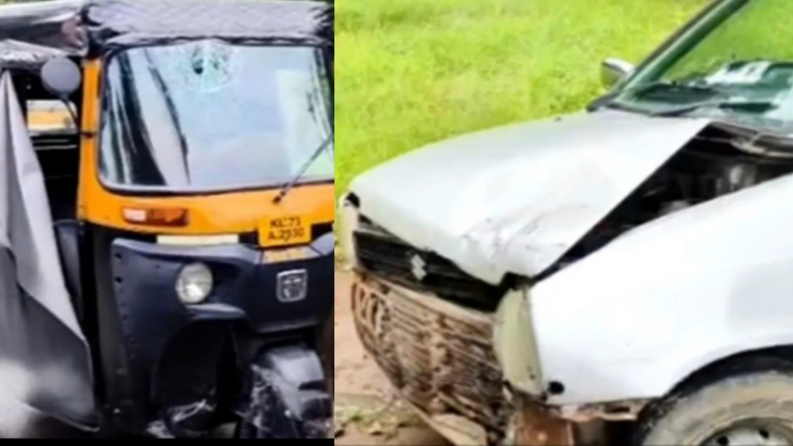 കാക്കവയലിൽ കാറും ഓട്ടോറിക്ഷയും കൂട്ടിയിടിച്ച് ഓട്ടോ ഡ്രൈവർക്ക് പരിക്ക്