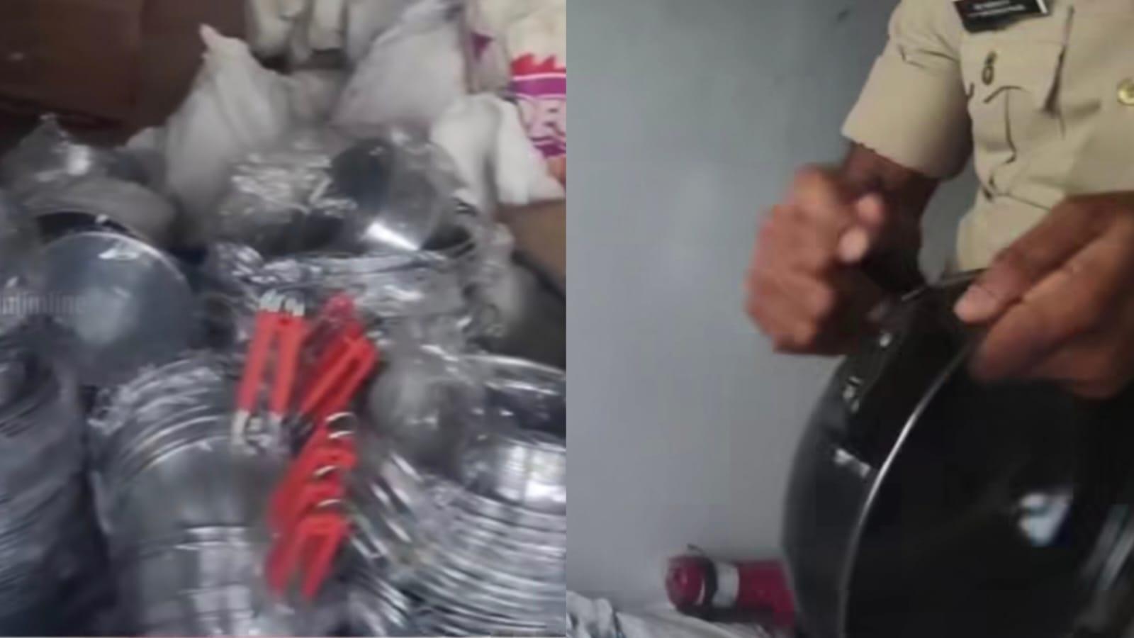 ഇരുമ്പ് പാത്രങ്ങളിൽ അലുമിനിയം സ്പ്രേ ചെയ്ത് വിൽപന: യു.പി സ്വദേശികളായ 15 അംഗ സംഘം പിടിയിൽ